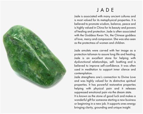 Jade: A talisman for protection and warding off negativity